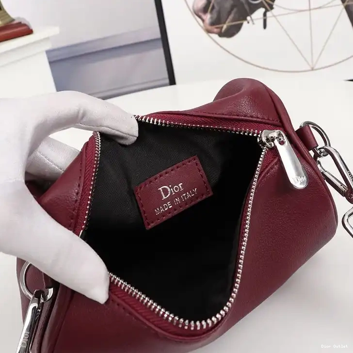 Dior Factory Outlet Atelier Dior Red Roller Messenger Calfskin Grained 0507